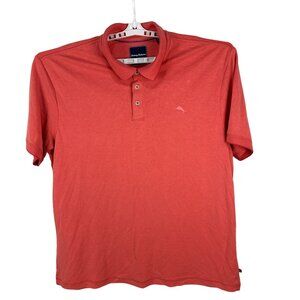 Tommy Bahama Size XXL Red Polo Shirt Mens Short Sleeve Classic Fit
